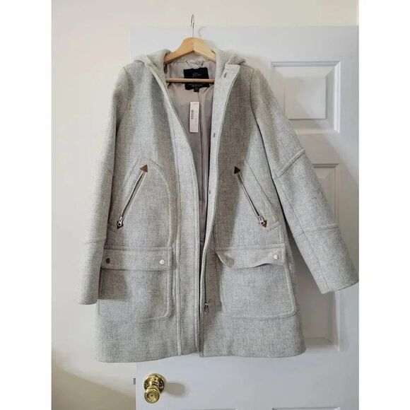 J Crew Tall Chateau Parka J8374, Grey 10T NWT - Picture 1 of 9